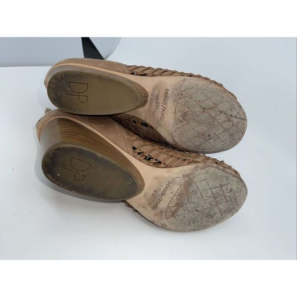 Donald Pliner Black Jacqi Woven Open Toe Booties Sz 9 - Picture 8 of 10